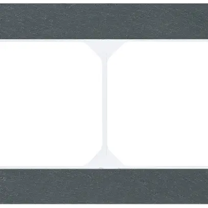 Cadre de recouvrement KAL.art 1×2 94×154mm ardoise noir 