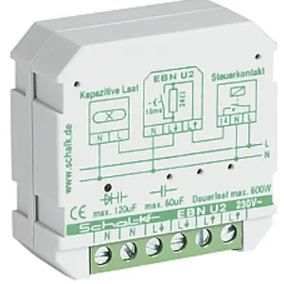 Limiteur de courant impulsion au démarrage INC Schalk EBN U2, 230V 10A, 60/120uF 