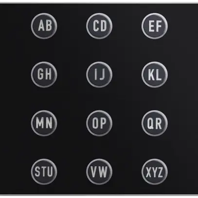 Placca frontale per modulo tastiera alfabetica Urmet Alpha, IP55, nero 