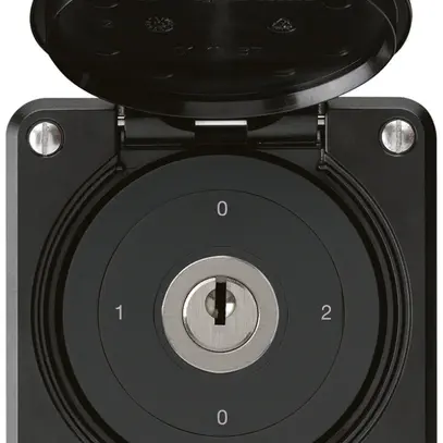 Interruttore a chiave INC robusto IP55 con copertura S2/1P nero combinazione 