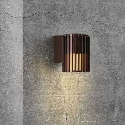 Applique Nordlux ALUDRA 1×E27 15W IP54 Ø124mm brun 