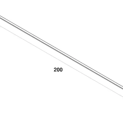 Couvercle SLV 48V TRACK aluminium 2000×20×6mm noir 