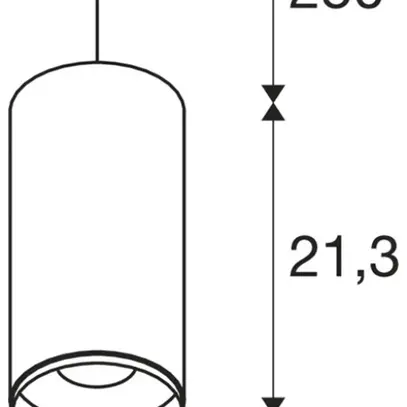 Lampada sospesa LED SLV NUMINOS L PHASE 28W 2620lm 4000K 36° Ø100×213mm bianco 