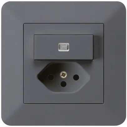 Combinazione luminosa INC A-R/1P+T13 antracite kallysto.trend 