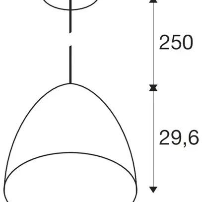 Lampada sospesa SLV PARA CONE 30 E27 1×60W Ø302mm nero/oro 