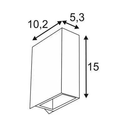 Applique LED SLV QUAD XL 2, up-down 2×3.2W 520lm 3000K IP44 anthracite 