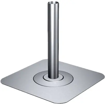 Placca Flury FL 76b, Inox A2 con tubo, altezza 480mm 