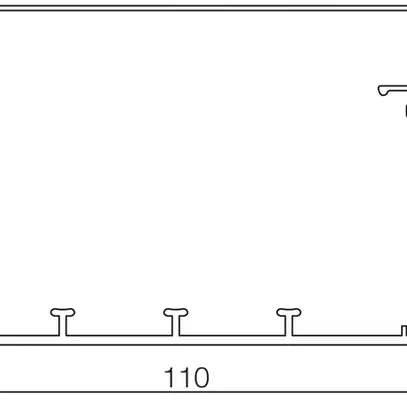 Canale d'installazione tehalit LFH 110×60×2000mm grigio chiaro 