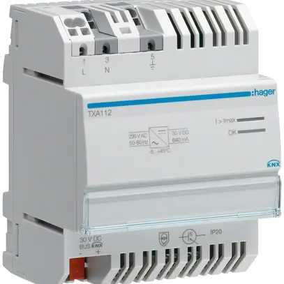 Alimentation KNX Tebis TX 640 mA 4UM Hager 