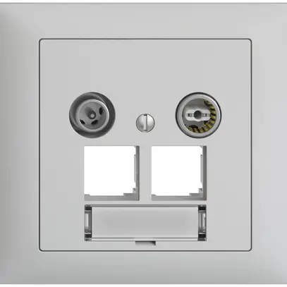 Presa multimedia INC EDIZIOdue FKE EASYNET 15dB, p.2×RJ45 S-One, grigio chiaro 