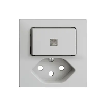 Kit frontal EDIZIOdue gris clair, 60×60mm T13, lentille, 