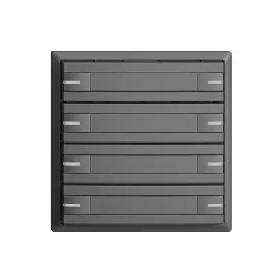Poussoir ENC KNX 8× EDIZIOdue gris foncé RGB avec LED avec insert papier 