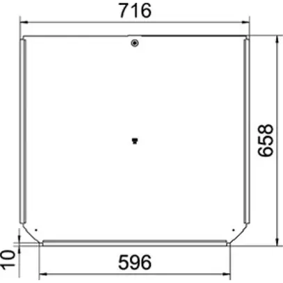 Deckel BET RTD zu T-Stück 600mm Edelstahl A2 blank 