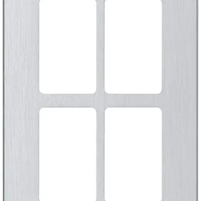 Montageplatte Hager FLF 3/5 2×2 Aluminium eloxiert 