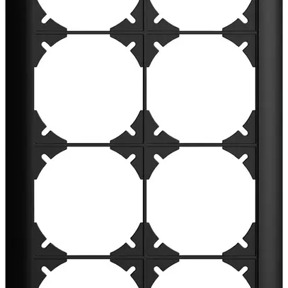 UP-Kopfzeile EDIZIOdue SNAPFIX® 4×2 vertikal 148×268mm schwarz 