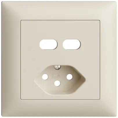 UP-Montageset Feller EDIZIOdue für Steckdose USB 2×Typ C + Typ 13 crema 