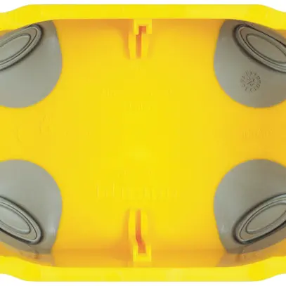 Boîtier pour cloison creuse Legrand Axolute pour 3 modules, jaune 