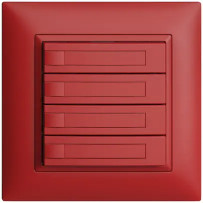 Pulsante INC KNX 4×EDIZIOdue berry RGB senza LED con inserto carta 
