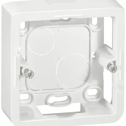 Boîtier AP MOS 1×2 modules blanc p=40mm 