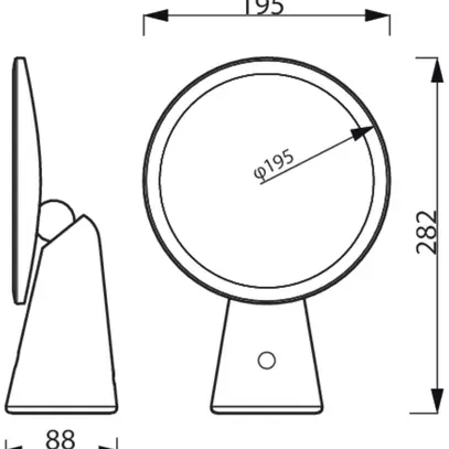 LED-Tischleuchte Philips Mirror 4.5W 80lm 3000…5000K weiss USB Typ A 