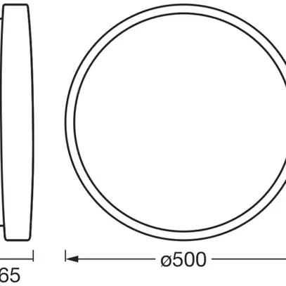 LED-Deckenleuchte LEDVANCE Orbis Alison 36W 2600lm 830 Ø500×65mm Holz 