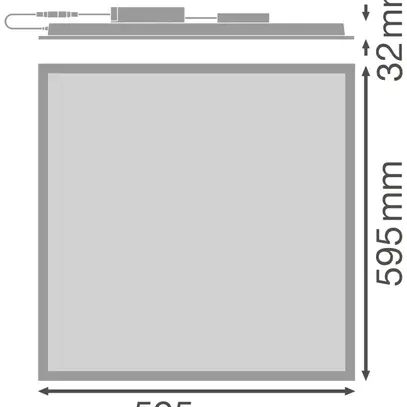 LED-Panelleuchte LEDVANCE PL FLEX 600 UGR 30W 4800lm 830 IP20/40 DALI weiss 