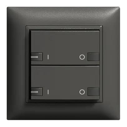 Tasto INC ZEP 2c/2t ON-OFF con LED EDIZIOdue nero 
