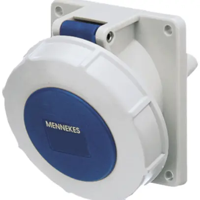Presa INS CEE 16A 3P 6h 230V blu obliquo IP67 Mennekes 