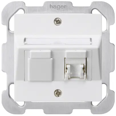 Prise ENC kallysto B cat.5e 1RJ45/u blanc 