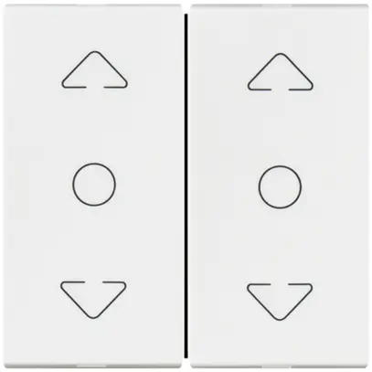 Interruttore per tappar. INS MOS bianco 2×AV/1L ACC/STOP/GiÙ 2mod. 