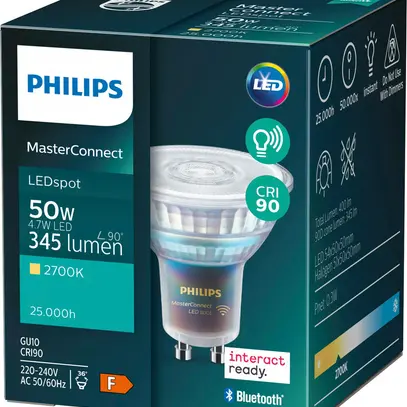 Lampada LED Philips MCspot IA MR16, GU10 230V 4.7W 345lm 927 36° 