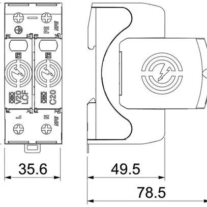 Parafoudre Bettermann SurgeController V20-LCF-1+1-280 