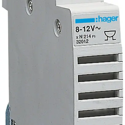 Vibreur INC Hager 12V AC 0.33A 78dB matière synthétique gris clair IP20 