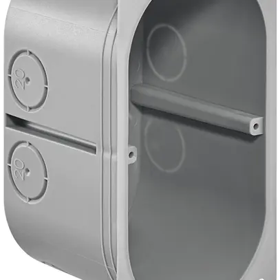 Hohlwanddose HSB Basic 2×1 grau, 125×65×65mm, m.Flansch GDP 850°C halogenfrei 