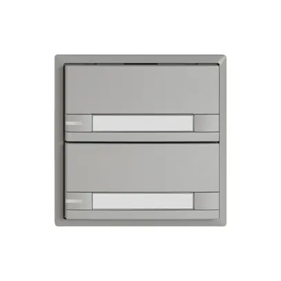 Pulsante KNX RGB EDIZIO.liv SNAPFIX® sensore temp.RGB-LED targ.2× com.2T grc 
