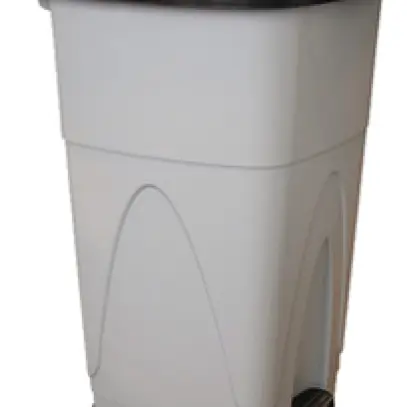 Poubelle à pédale Plica KICK 110 litres, avec roues, 91×48×56cm, gris 