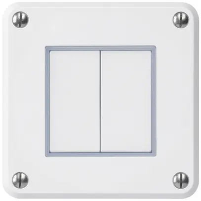 Contatto pulsante INC robusto IP55 2×1P bianco per combinazione 