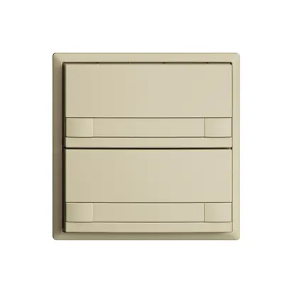 Poussoir ENC KNX 2× EDIZIOdue colore vanille RGB sans LED avec insert papier 