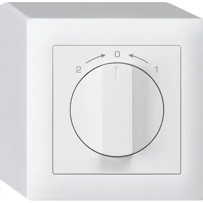 Contatto rotativo AP 1>0<2 bianco kallysto con manopola 
