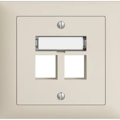 Kit montaggio INS EDIZIOdue FKE, uscita dritta, per 2×Keystone, crema 