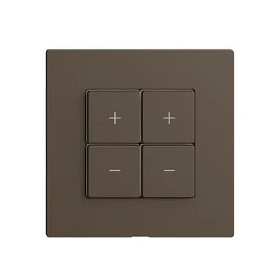 Kit copertura per dimmer 2c/4t Edue Wiser coffee 