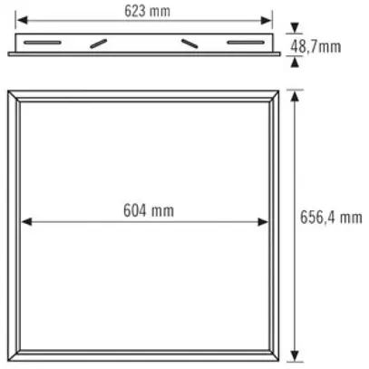 Telaio per montaggio inserimento ESYLUX PNL 625 UMF FM, p.NOVA e CELINE, bianco 