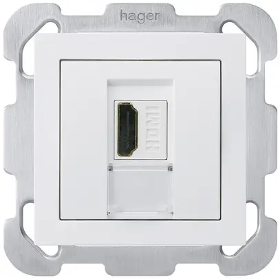 Prise de raccordement ENC kallysto B HDMI prise de passage blanc 