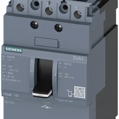 Sezionatore di carico Siemens SENTRON 3VA1 125A 3L connessione su morsetti 