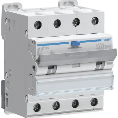 Disgiuntore differenziale Hager RCBO 4P caratteristica B 16A 0.3A tipo A 4UM 