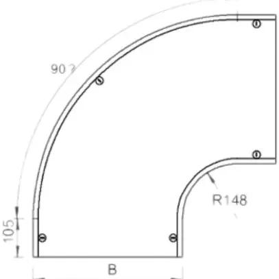 Couvercle Bettermann pour coude 90° 500mm A2 