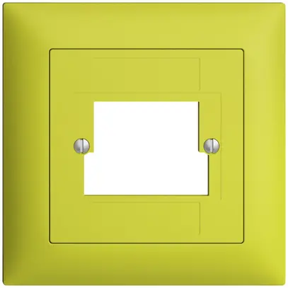 Kit frontale EDIZIOdue lemon 88×88mm 2×TT 2×RJ45 
