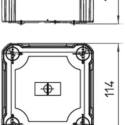 Boîte de dérivation Bettermann fermée 114×114×76mm avec couvercle transparent 