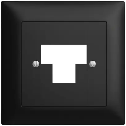 Kit frontal EDIZIOdue noir 88×88mm 3×RJ45 