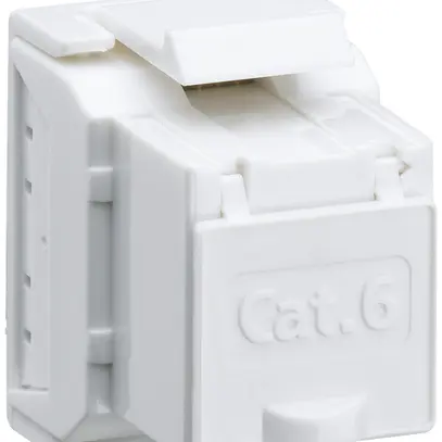 Module RJ45 Hager HMS cat.6, UTP, Keystone,blanc, 100 pièces 
